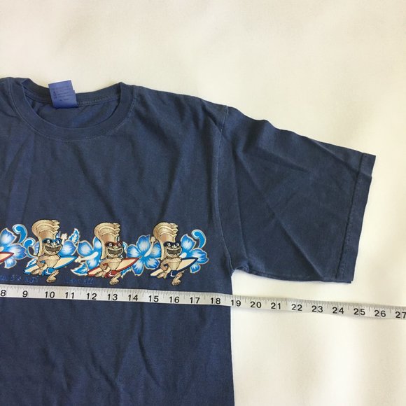 Authentic Pigment Tiki Man Hawaii Graphic T Shirt Size M Womens Ring Spun Cotton - Picture 4 of 10